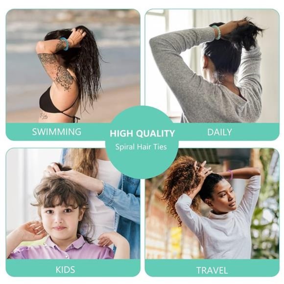 18 Pieces - Macaron Color spiral hair ties - Picture 4 of 4